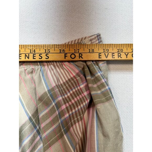 JP Collections Pleated Preppy Skirt Womens 26 Brown Plaid Knee Length Retro 90s - Picture 7 of 11